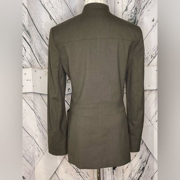 PEACE of CLOTH Military Style Blazer Brown/Green 8 - Picture 2 of 5